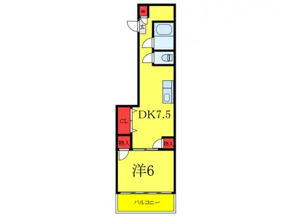 前田マンション(1DK/2階)の間取り写真