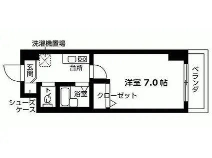 NASIC中山(1K/6階)の間取り写真