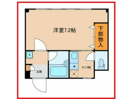 ルシエルクラウド(1K/1階)の間取り写真