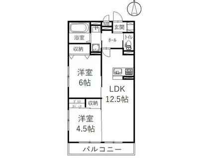 KAPAL ENOSHIMA(2LDK/3階)の間取り写真