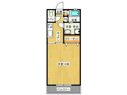 セピアコート(1K/1階)の間取り写真