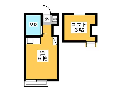 本多レヂデンス(ワンルーム/1階)の間取り写真