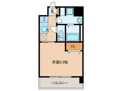 クレシア(1K/2階)の間取り写真