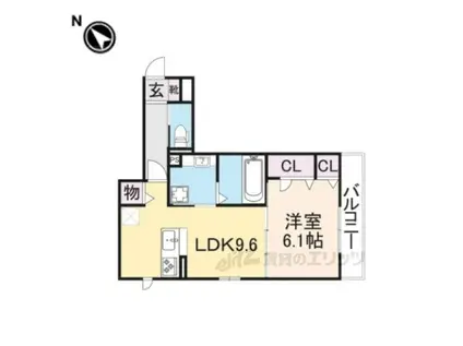 FAROUCHE(1LDK/2階)の間取り写真