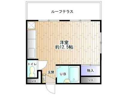 ニューシティハイツ中山(ワンルーム/5階)の間取り写真