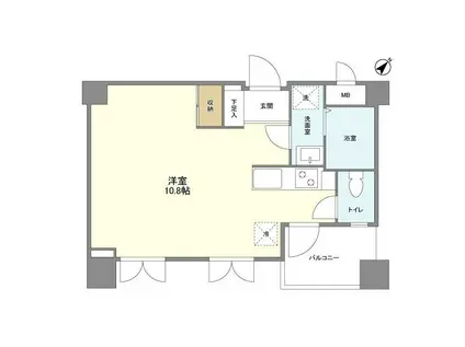 サンクレスト武井(ワンルーム/3階)の間取り写真