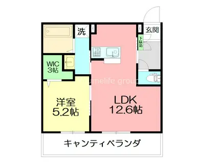 サフィール湘南(1LDK/3階)の間取り写真