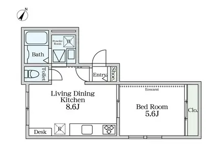 MAISON DE SERENITE大崎(1LDK/1階)の間取り写真