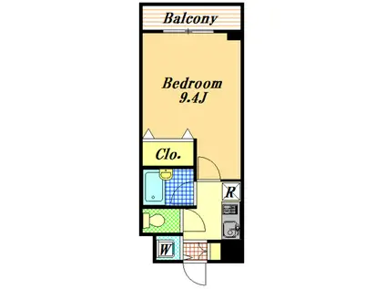 プリムローズ浦安(1K/3階)の間取り写真