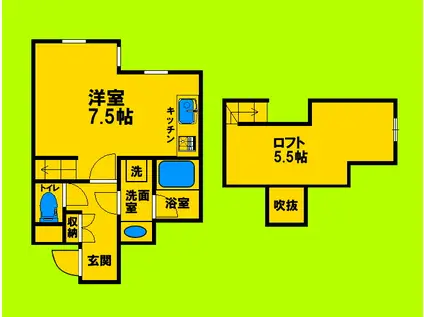 ガレリア 千里山 デュー(ワンルーム/2階)の間取り写真