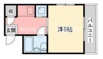 メゾンシンセイ(1K/2階)の間取り写真