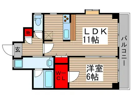ヒルトップレジデンス(1LDK/3階)の間取り写真