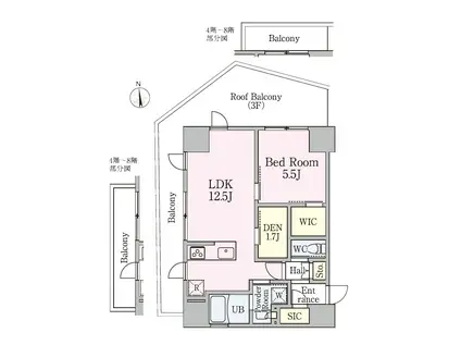 プレミア亀有(1SLDK/5階)の間取り写真