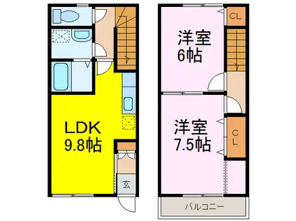 PROLOGUE(2LDK/1階)の間取り写真