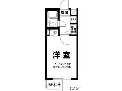 ライオンズマンション早稲田第3(ワンルーム/2階)の間取り写真