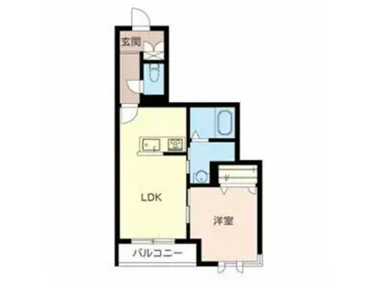 リメインらかん N棟(1LDK/3階)の間取り写真