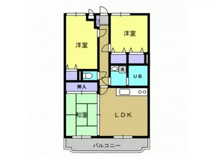 ファインフィールドK(3LDK/2階)の間取り写真