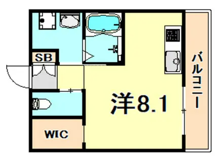 Pスマイルカーサバラ公園(ワンルーム/3階)の間取り写真