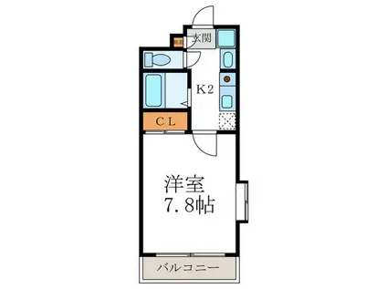 ルミネ四季彩館(1K/1階)の間取り写真