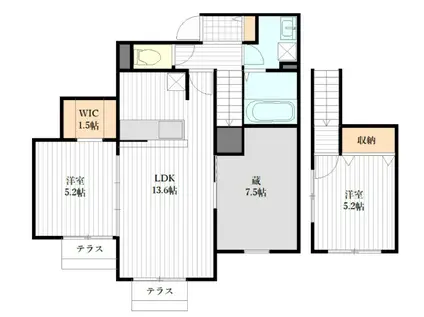 ファミリア(2SLDK/1階)の間取り写真
