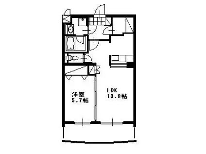 コンフォート・プラス・ワン(1LDK/3階)の間取り写真