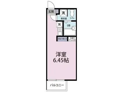 クロノス元宿(ワンルーム/2階)の間取り写真