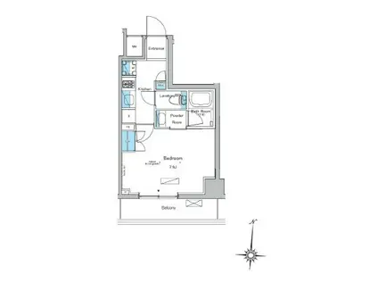 ウィルテラス森下四丁目(1K/6階)の間取り写真