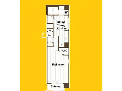ARTAINE新横浜(1LDK/10階)の間取り写真