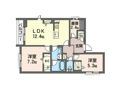 ALFLAT南荻窪(2SLDK/2階)の間取り写真