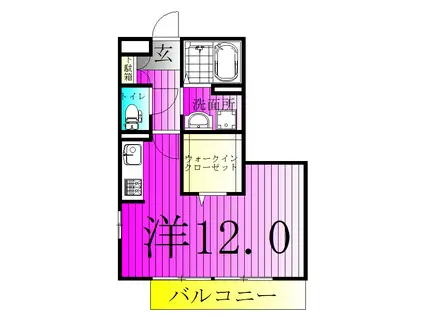 アピテ・プレミール(ワンルーム/1階)の間取り写真