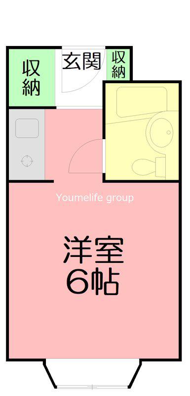 ハイツマイヤアタ(ワンルーム/2階)の間取り写真