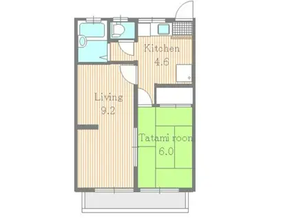 グランデュオ則貞 NS(1LDK/1階)の間取り写真