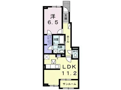 パミドーリIV(1LDK/1階)の間取り写真