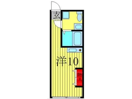 クアドゥロ(ワンルーム/1階)の間取り写真