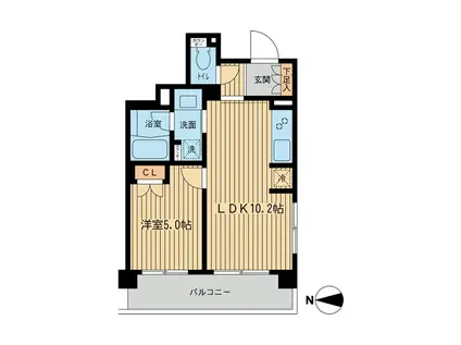 コーポ秋元(1K/1階)の間取り写真