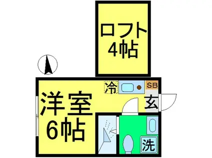 ハーモニーテラス松島(ワンルーム/1階)の間取り写真