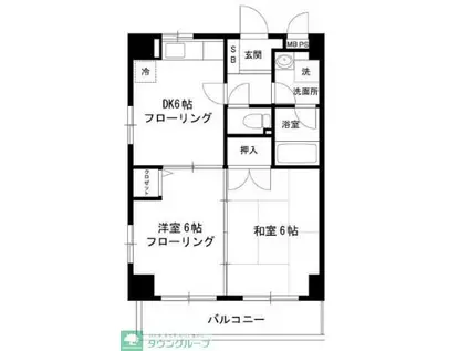 フィオーレ新横浜(2DK/3階)の間取り写真