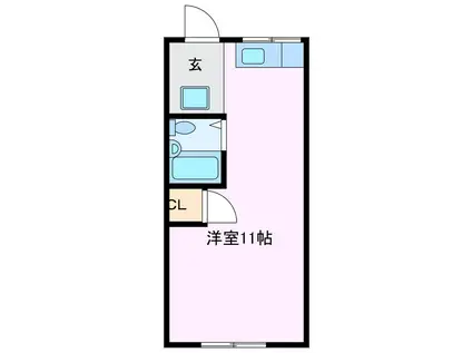 シティハウス西川(ワンルーム/1階)の間取り写真