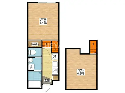 FLEUR DE SEA(1SK/2階)の間取り写真