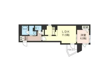 セントプランドール(1LDK/4階)の間取り写真