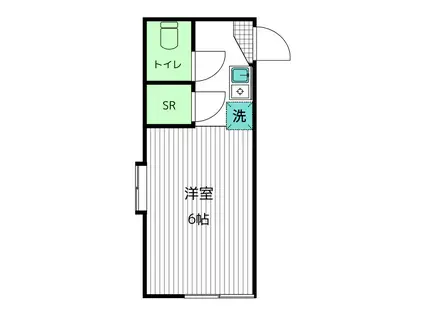 ユナイト生麦オルヴィエート(ワンルーム/2階)の間取り写真