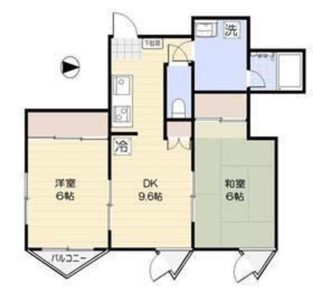 国分寺司ハイツ(2DK/1階)の間取り写真