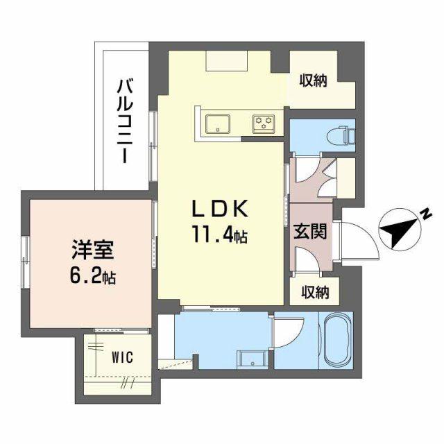 ALLUME(1LDK/3階)の間取り写真