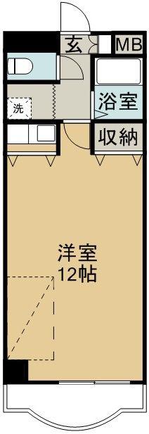 シティガーデン西船場(ワンルーム/3階)の間取り写真