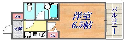 エスリード三宮第3(1K/8階)の間取り写真