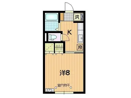 カナル・ジョイン(1K/1階)の間取り写真