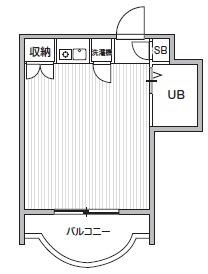 ティーエスガーデン都立大学II(ワンルーム/3階)の間取り写真