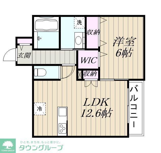 マイム高石(1LDK/3階)の間取り写真