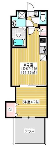 金太郎ヒルズ255(1LDK/6階)の間取り写真