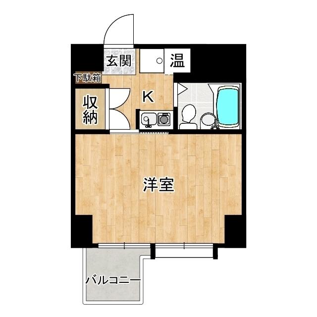 アヴァンティーノ(1K/6階)の間取り写真